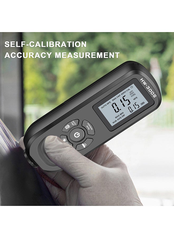 Generic - Coating Thickness Gauge High Accurancy Digital Paint Film Thickness Tester LCD Backlight Display Thickness Measuring Tool - Image 1