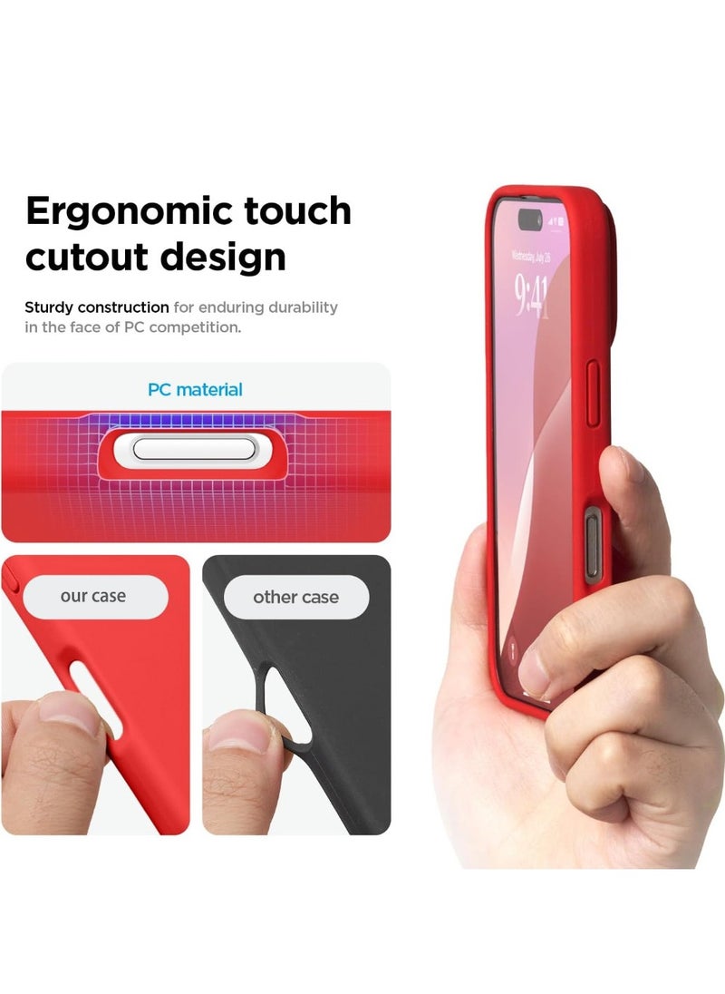X-level Liquid Silicone Case Cover For Iphone 16,Silky Soft Touch Full Body Protective Phone Case Anti Scratch Shockproof Cover With Microfiber Lining,Slim Protective Back Cover with Comfortable Hold Touch Feeling and Anti-fingerprint  - Image 4