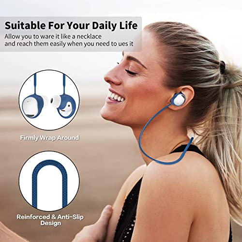 WOFRO Anti-Lost Strap for Galaxy Buds 2 Pro (2022), Sports Soft Silicone Lanyard Accessories Compatible with Samsung Galaxy Buds Pro 2 True Wireless Bluetooth Earbuds Neck Rope(Blue) - Image 4