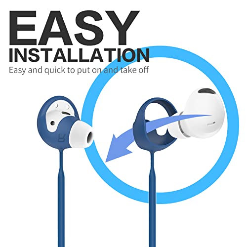 WOFRO Anti-Lost Strap for Galaxy Buds 2 Pro (2022), Sports Soft Silicone Lanyard Accessories Compatible with Samsung Galaxy Buds Pro 2 True Wireless Bluetooth Earbuds Neck Rope(Blue) - Image 5