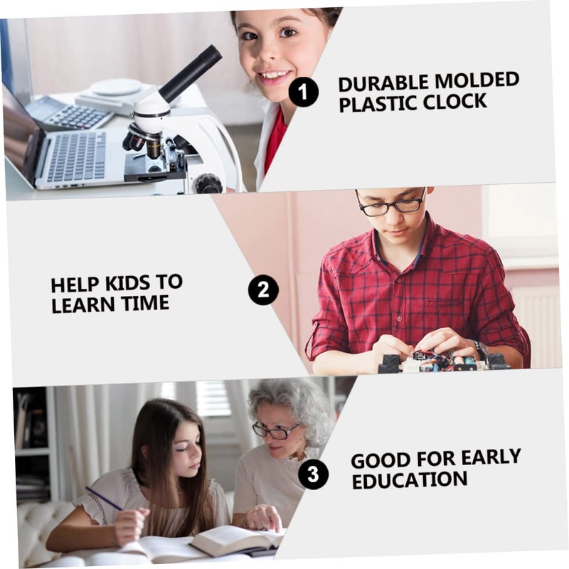Educational Learning Clock Toy For Kids Time Telling Teaching Aid With Visual Timer - Image 5