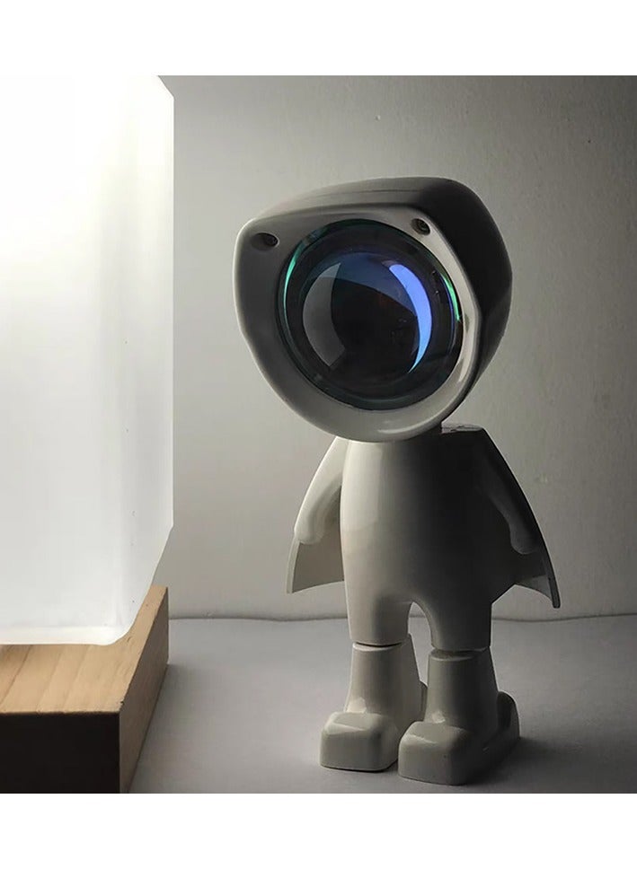 Astronaut Moon Lamp Spaceman Children Of The Light Sunset Projection Lamp, Romantic Visual HD Crystal Lens Sunset Night Light Projector for Party Bedroom Decor WITH BATTERY - Image 5