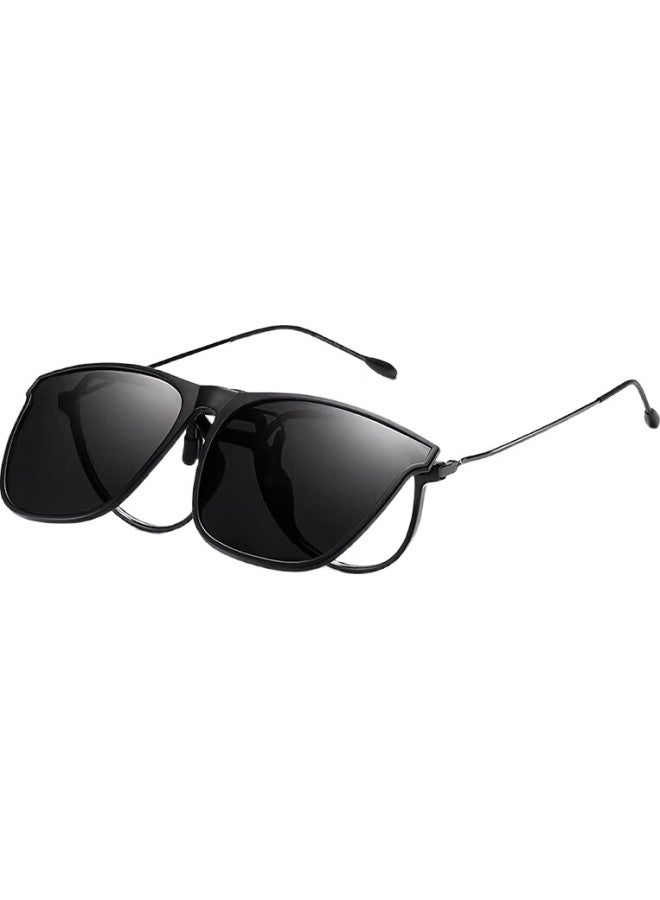 GOGOSOON Myopia Glasses And Sunglasses Clip-On, Ultra-Light Invisible Clip-On Polarized Glasses For Men And Women, Specially Designed For Driving, Men'S Gm Sunglasses - Image 2