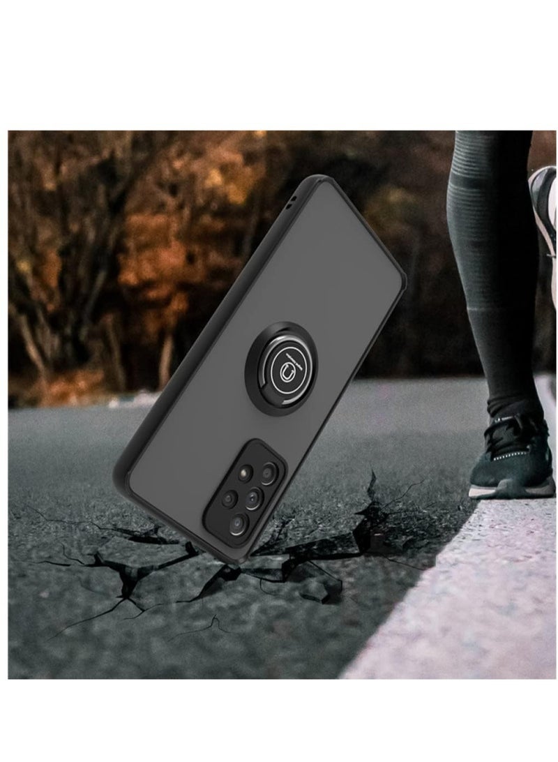 ELTRAZONE Galaxy S22 Plus , Clear Crystal Armor Defender Design Hybrid Protective Case Cover Ring Holder Kickstand - Image 4