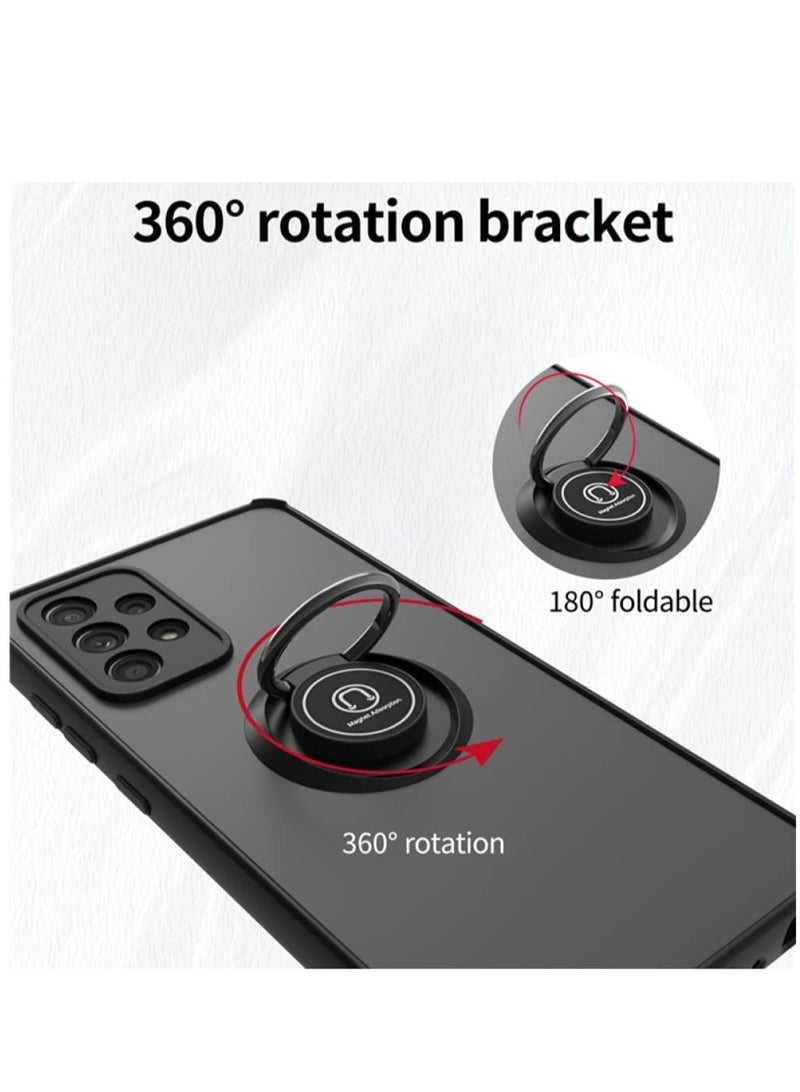 ELTRAZONE Galaxy S22 Plus , Clear Crystal Armor Defender Design Hybrid Protective Case Cover Ring Holder Kickstand - Image 5