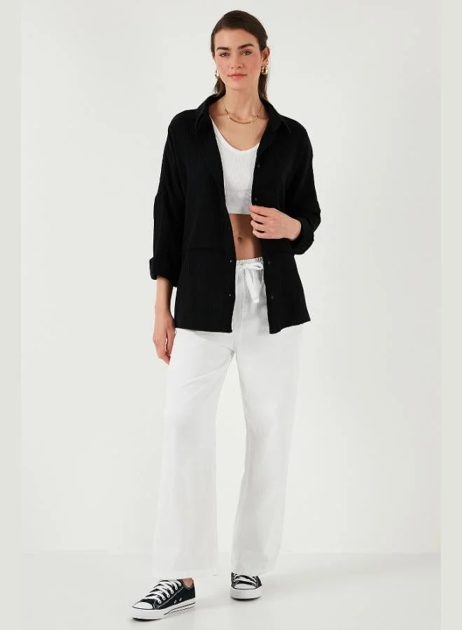 ليلا قميص قطن ليلا بقصة عادية للنساء