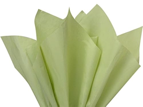 A1 Bakery Supplies Sage Green Light Olive Bulk Tissue Paper 15 Inch x 20 Inch - 100 Sheets Premium Quality Gift wrap Tissue Paper Made in USA - Image 1