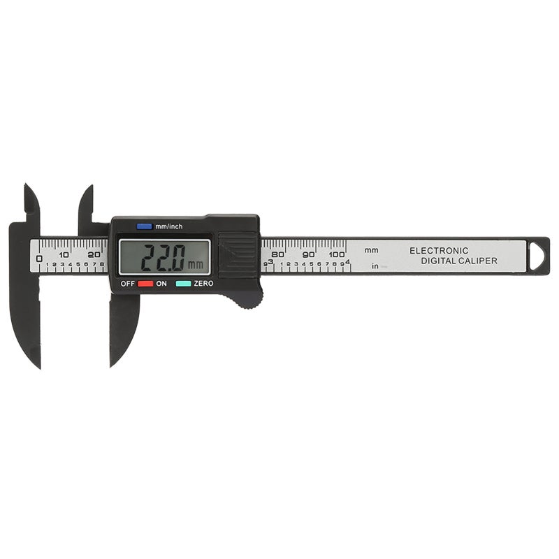 Digital Caliper 0-100 mm Carbon Fiber Lightweight Portable - Electromagnetic Sensor Durable Construction for DIY Measurement - Image 1