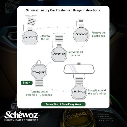 SHIVAJI Schewaz Luxury Hanging Car Freshener – X on the Beach A Touch of Coastal Italy in Every Drive | Fresh Citrus & Beach Breeze Fragrance | Long-Lasting Premium Car Perfume Upto 45 Days - Image 5