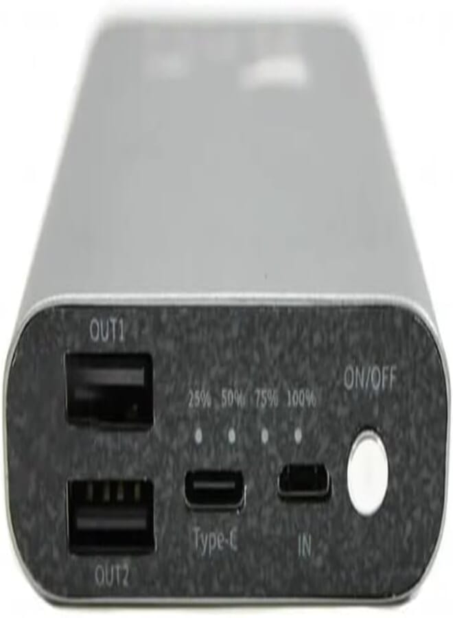 Aspor A329 Wired Power Bank with Digital LED Display 10000 mAh - Silver