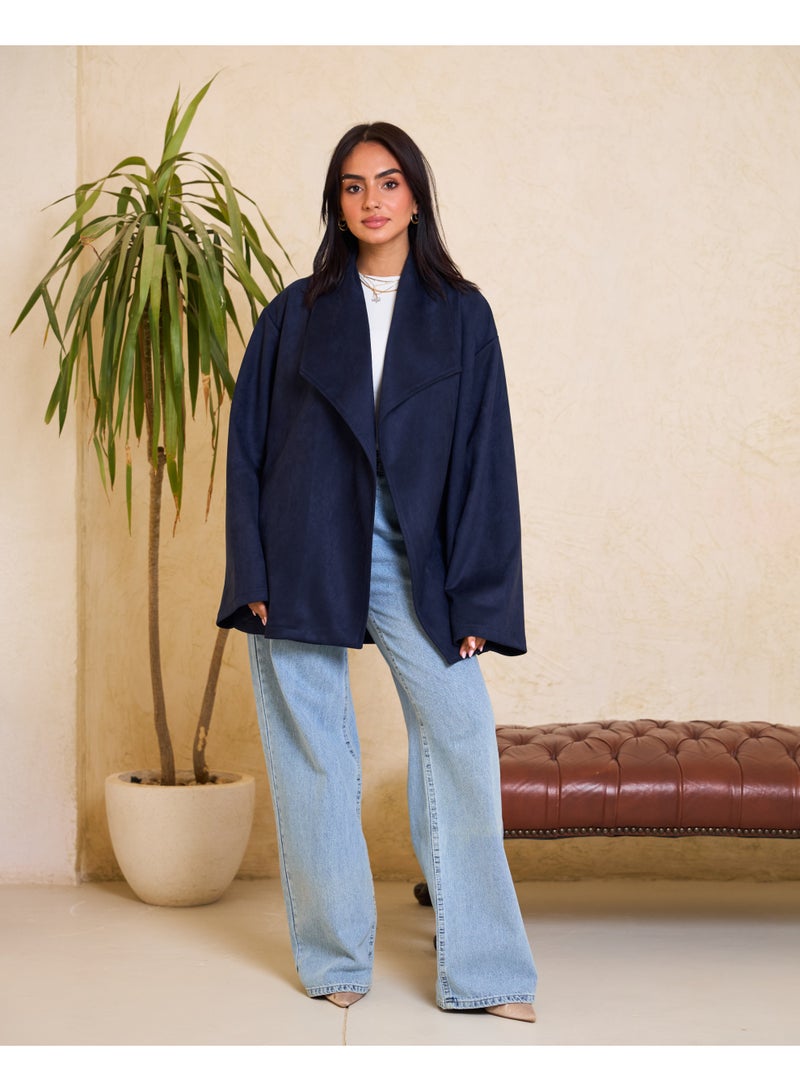 Dresscode Big Collar Navy Blue Jacket - Image 5