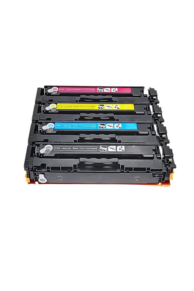 Terabyte خراطيش حبر متوافقة بديلة لـ 205A CF530A CF531A CF532A CF533A (1 أسود، 1 أزرق، 1 وردي، 1 أصفر، 4 عبوات) - Image 2