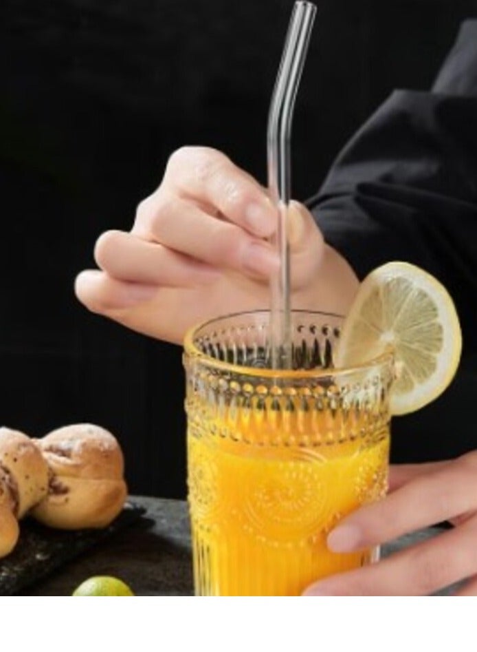 Glass Shalimo 4 pcs, heat resistant Shalimo, Transparent Shalimo, Reusable Shalimo, glass transparent Straw , glass drinking tube, non-disposable Shalimo, glass shalimo Plus 1 Brush for Cleaning, Shalimoh After Use - Image 3