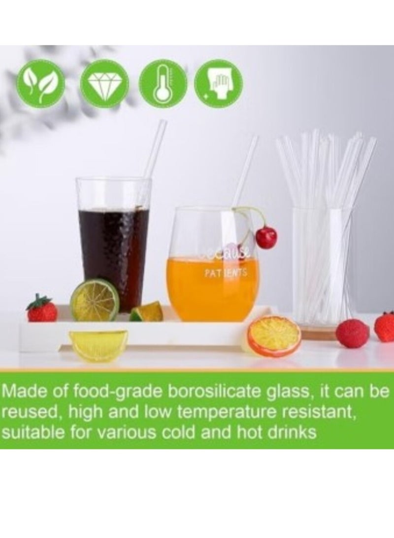 Glass Shalimo 4 pcs, heat resistant Shalimo, Transparent Shalimo, Reusable Shalimo, glass transparent Straw , glass drinking tube, non-disposable Shalimo, glass shalimo Plus 1 Brush for Cleaning, Shalimoh After Use - Image 4