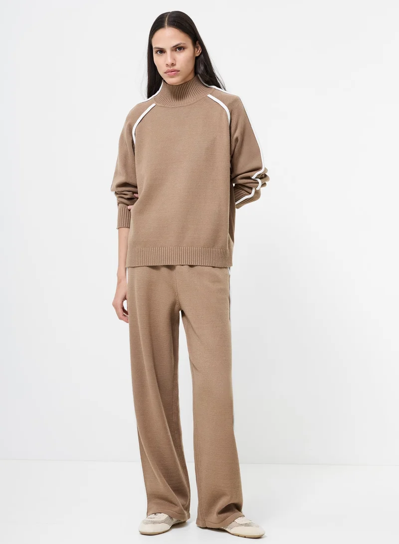 French Connection Camel/Porcelain Crm Jordan High Nk Ls Jumper for Women | Best Price UAE
