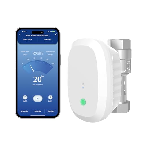 FRANKEVER DN20 Smart Water Valve 3/4 Smart Water Management System WiFi Remote Control Faucet Timer for Hose, Sprinkler Water Timer Auto Watering for Plants ,Compatible with Alexa,Google (DN20(3/4")) - Image 1
