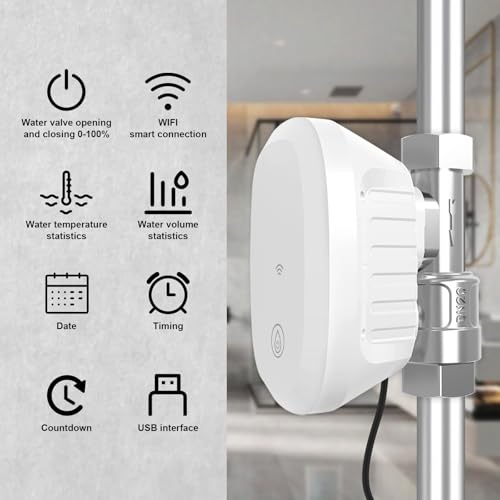 FRANKEVER DN20 Smart Water Valve 3/4 Smart Water Management System WiFi Remote Control Faucet Timer for Hose, Sprinkler Water Timer Auto Watering for Plants ,Compatible with Alexa,Google (DN20(3/4")) - Image 2