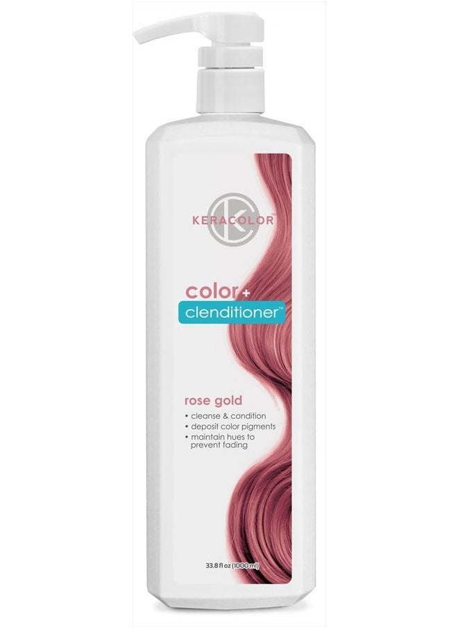 KERACOLOR - Keracolor Clenditioner ROSE GOLD Hair Dye - Semi Permanent Hair Color Depositing Conditioner, Cruelty-free, 33.8 Fl. Oz. - Image 1