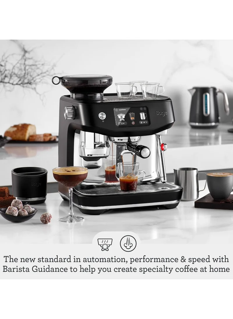 Sage The Oracle Jet –Dual Boiler Espresso Machine with Integrated Grinder,Auto Grind & Tamp,Manual & Auto Milk Frother,LCD Display – Brushed Stainless Steel- UAE Version,2 Year Manufacturer Warranty