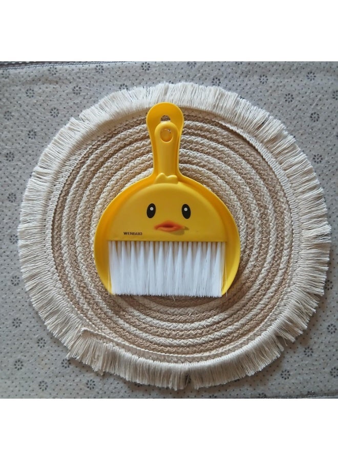 Generic Mini Cute Duck Desktop Cleaning Brush & Dustpan Set – Compact Tabletop Sweeper for Crumbs, Keyboard, Kitchen Counters, Car Interior, Soft Bristles – Easy Grip, Portable & Durable (1 Set) - Image 2