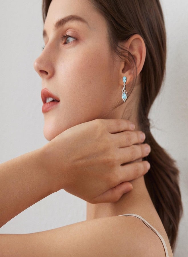 FANCIME Gift for Women October Birthstone Earrings for Her Teardrop Opal Earrings S925 Sterling Silver infinity Love Birthday Gifts for Mom Women - Image 4