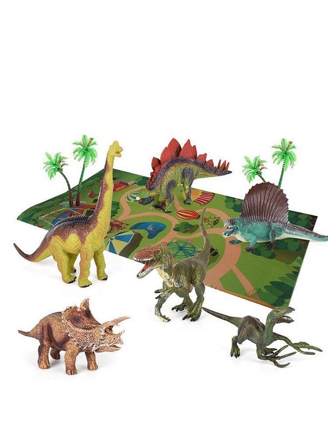 Dinosaur Toy Figure Activity Play Mat & Trees Educational Realistic Dinosaur Playset Perfect Gifts for Kids  - Image 2