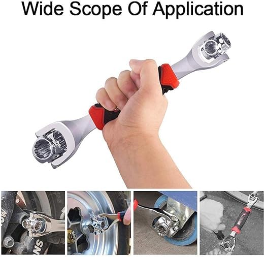 BARFILABABA BARFILABABA Universal Socket Wrench Tool8 in 1 Multi Tool Spanne Tools Socket Works with Spline Bolts Multifunction PassTorx 360 Degree 6Point Universal Repair Tools Multicolor  - Image 2