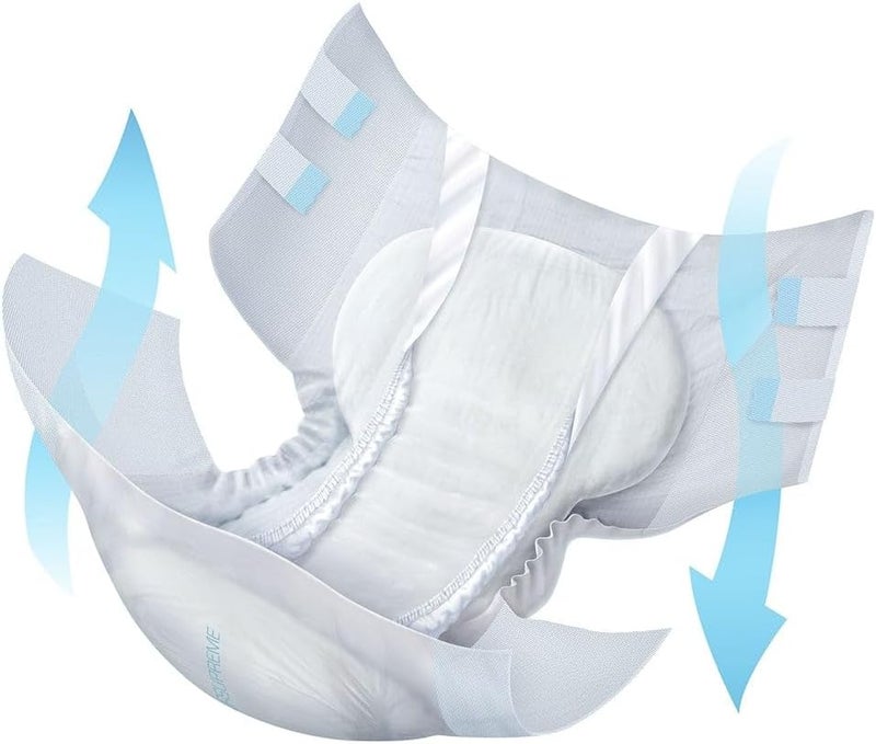 NorthShore AirSupreme Incontinence TabStyle Briefs for Men and Women Large Pack15 - Image 2