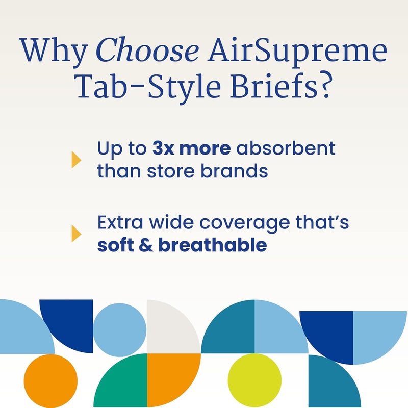 NorthShore AirSupreme Incontinence TabStyle Briefs for Men and Women Large Pack15 - Image 5