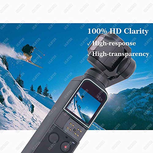 ULBTER Lens Screen Protector for DJI Osmo Pocket 2 / Pocket 1 [2+2Pack] Black White, Osmo Pocket II 0.3mm 9H Hardness Tempered Glass Cover Anti-Scrach Anti-Fingerprint Anti-Bubble - Image 5