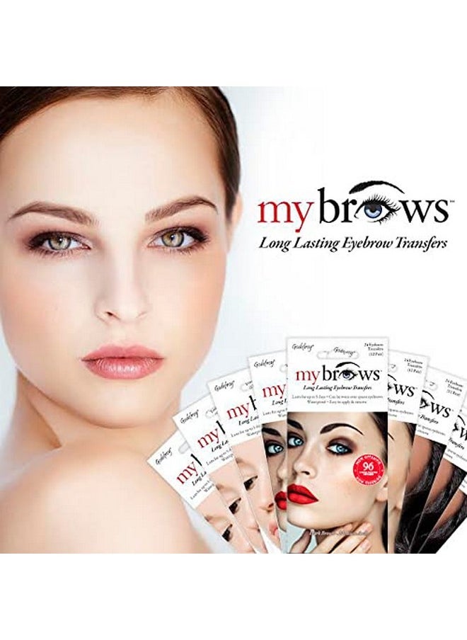 Godefroy Mybrows Long Lasting Eyebrow Transfers, Low Arch, Natural Black, 48Pairs Of Brows (96 Individual Transfers)  - Image 3