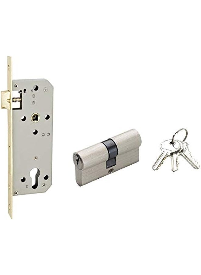 NJM Door Wooden Mortise Lockbody and 70 mm Cylinder Length - Image 1