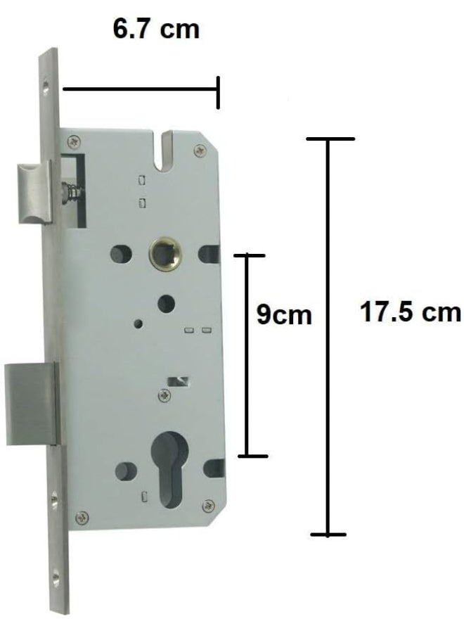 NJM Door Wooden Mortise Lockbody and 70 mm Cylinder Length - Image 2