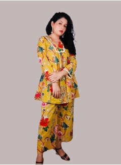 PRIYA’S PANACHE Cotton Co-Ord Set | Indian Dress for Women | Traditional Dress Salwar Kameez Kurti Pant Dupatta Set | Ready to Wear Ethnic Kurta Set  - Image 4