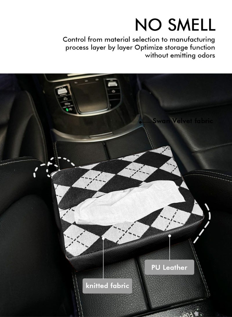 HomarKet Car Tissue Holder Leather –Tissue Box Holder for Car | Leather Tissue Box Cover | Hanging Tissue Box Holder - Image 2