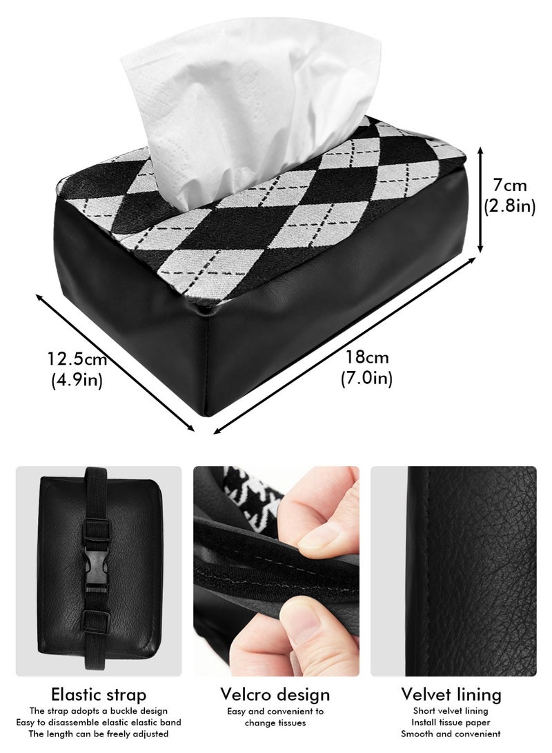 HomarKet Car Tissue Holder Leather –Tissue Box Holder for Car | Leather Tissue Box Cover | Hanging Tissue Box Holder - Image 5