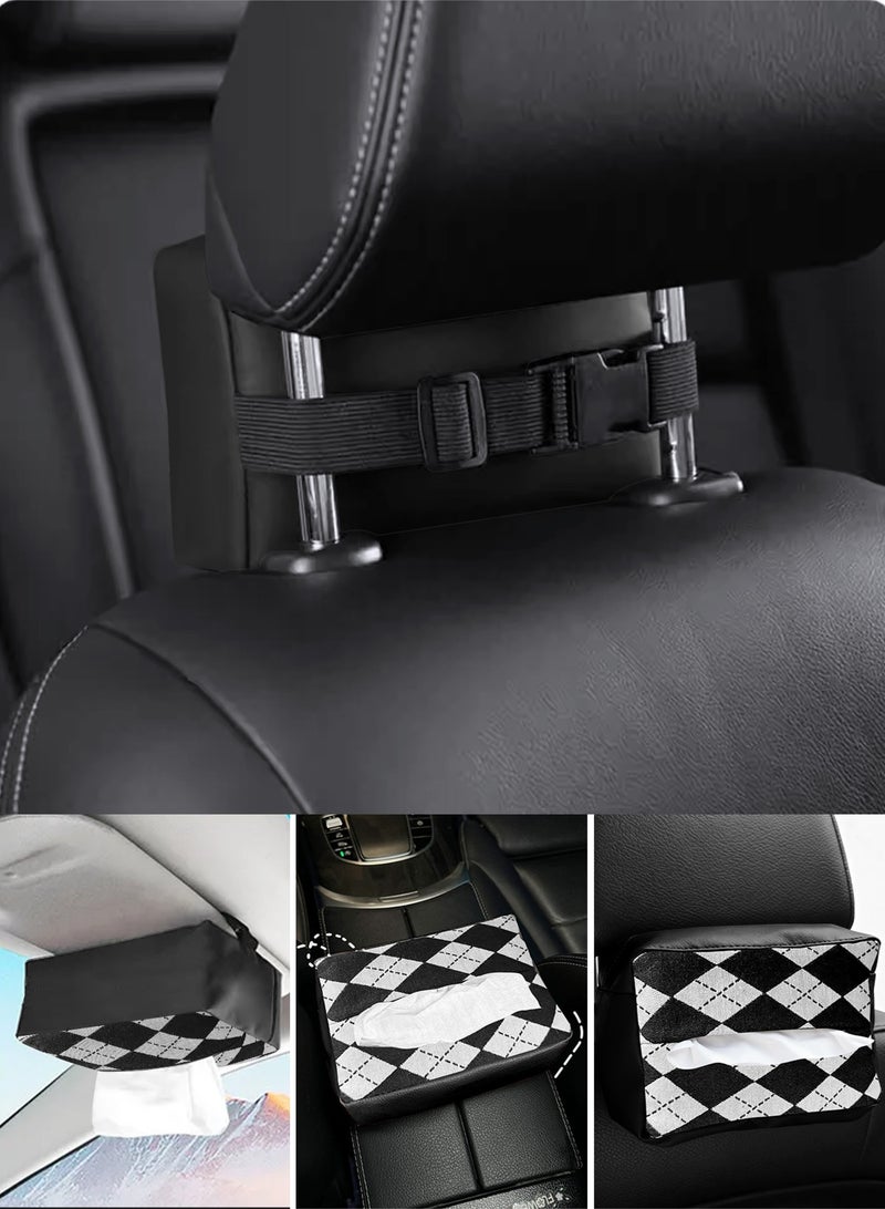 HomarKet Car Tissue Holder Leather –Tissue Box Holder for Car | Leather Tissue Box Cover | Hanging Tissue Box Holder - Image 4