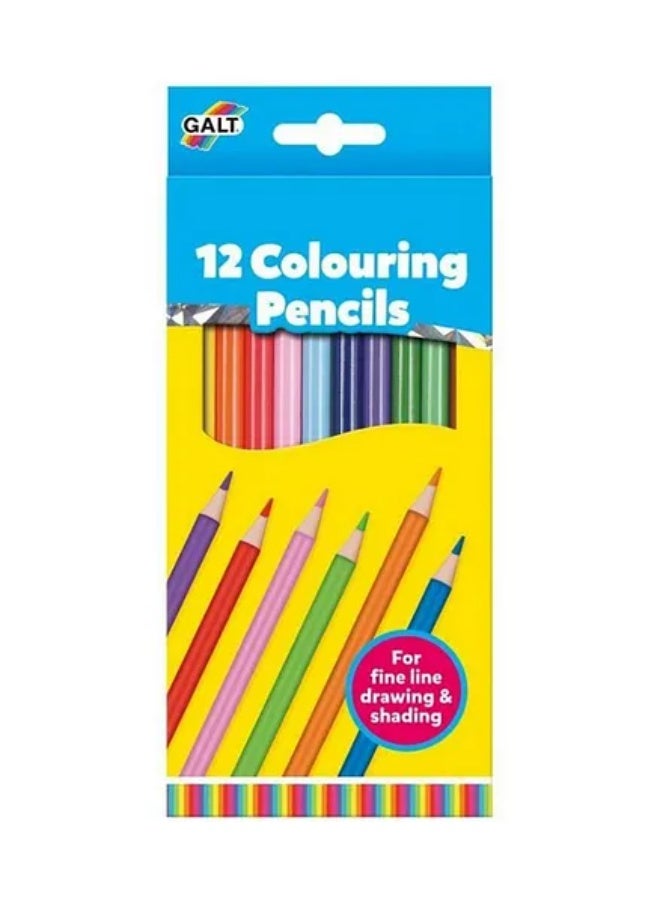 Galt Toys 12 Eco-Friendly Colouring Pencils | Vivid Colours | Fine Line Drawing & Shading | Renewable Wood | Perfect for Kids | Ideal for Creative Activities