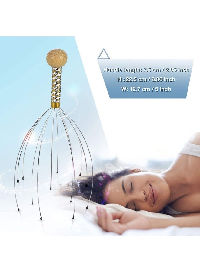 MiMi & BeiBei 4Pcs Scalp Massagers, 12 Fingers Head Massager, Head Scratcher for Head & Body Relaxing (4 Pack) - Image 2