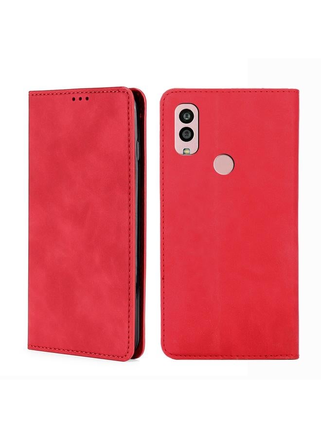 اس-توب جراب هاتف Kyocera Android One S10 من الجلد مع غطاء مغناطيسي أفقي قابل للطي - Image 1