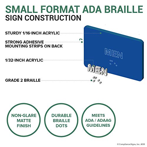 ComplianceSigns.com Storage Room (with Braille = Storage Room) ADA-Compliant Braille Sign, 8x4 in. Black Acrylic for Wayfinding - Image 4