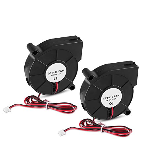 AiTrip 2Pcs 12V DC Brushless Blower Cooling Fan 50x50x15mm Fans for 3D Printer Humidifier Aromatherapy and Other Small Appliances Series Repair Replacement - Image 1