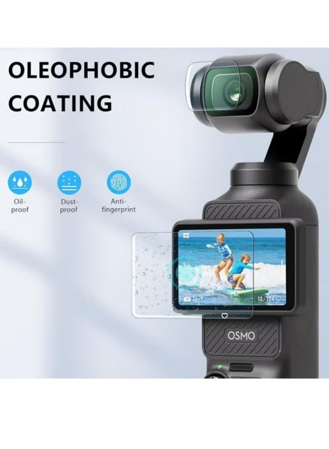 DJI OSMO Pocket 3 Accessory Kit, Silicone Protective Case Cover, Tempered Glass Screen Protector, Lens Protector (Pink) - Image 2