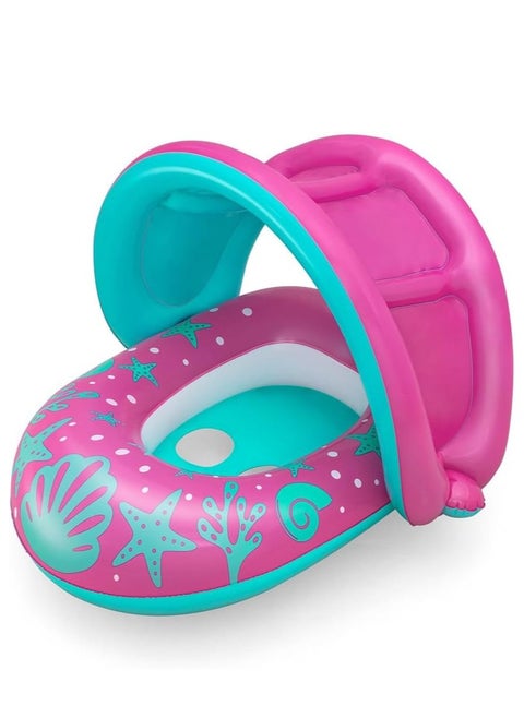 Inflatable Baby Float with Sun Shade - Inflatable Float for Infants and Toddlers - Safe Water Fun