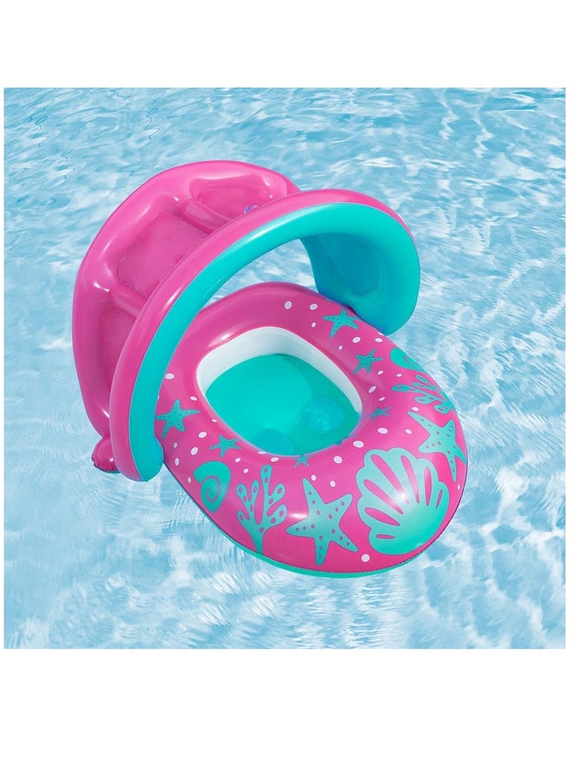 Bestway Enjoy an unforgettable summer with this shaded children's float, which combines the fun of water play with protection from the scorching sun, ensuring your child has hours of safe and comfortable fun. Children's float - Children's sun protection float - Children's float with canopy - Swimming float_ Water games, swimming supplies-Children's floats - Image 5