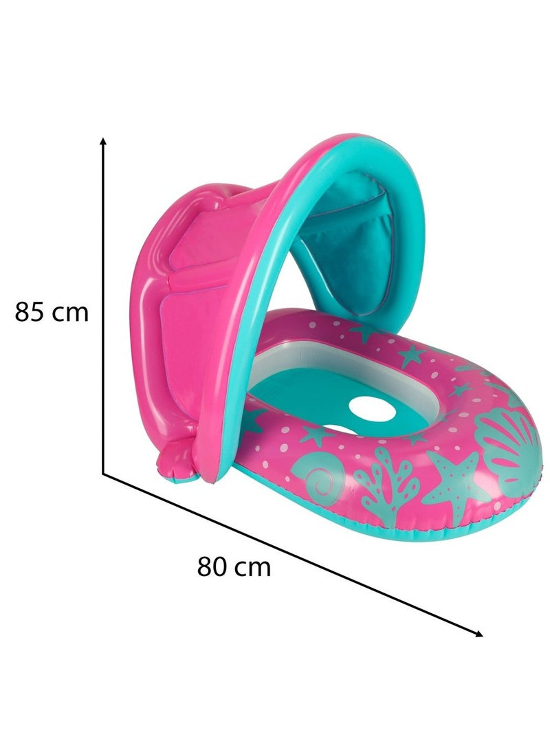 Bestway Enjoy an unforgettable summer with this shaded children's float, which combines the fun of water play with protection from the scorching sun, ensuring your child has hours of safe and comfortable fun. Children's float - Children's sun protection float - Children's float with canopy - Swimming float_ Water games, swimming supplies-Children's floats - Image 2