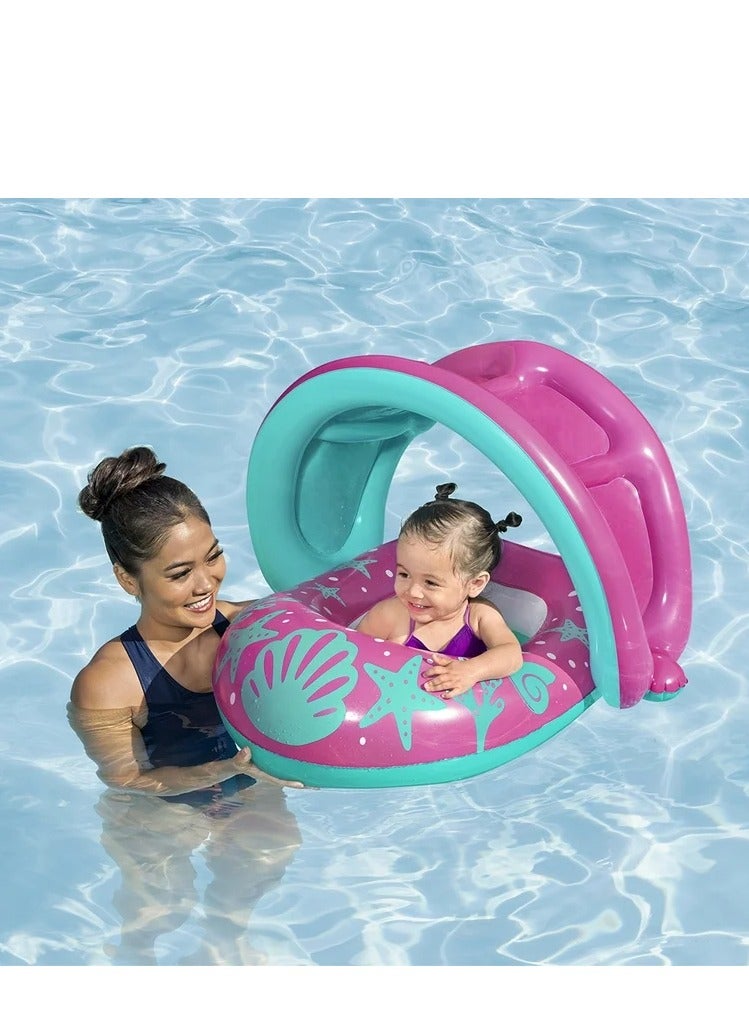 Bestway Enjoy an unforgettable summer with this shaded children's float, which combines the fun of water play with protection from the scorching sun, ensuring your child has hours of safe and comfortable fun. Children's float - Children's sun protection float - Children's float with canopy - Swimming float_ Water games, swimming supplies-Children's floats - Image 4