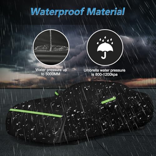 BIGACOVER Car Cover for BMW Z4 E85 E86 E89 G29 Z4 M40i Coupe Roadster 2002-2025 Z4 Automobiles, Waterproof 420D Oxford Cover Outdoor Full Car Covers with Zipper Windproof Heavy Duty All Weather (Black) - Image 5