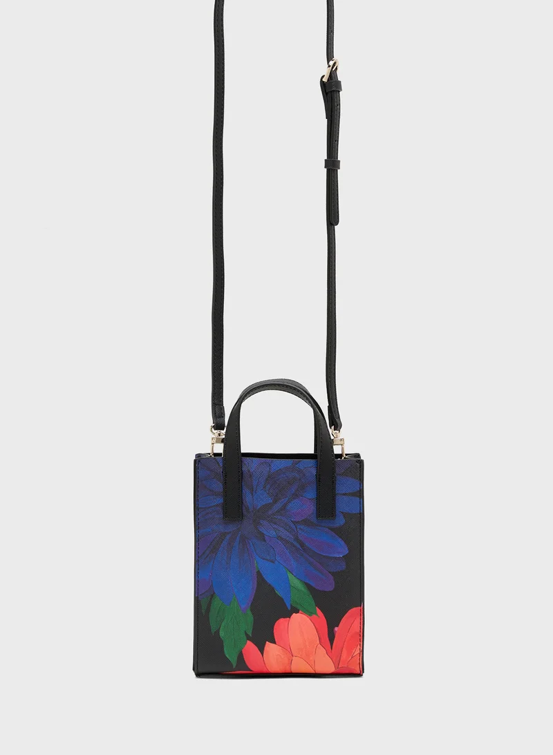 تيد بيكر Printed Dahlia Mini Icon Crossbody