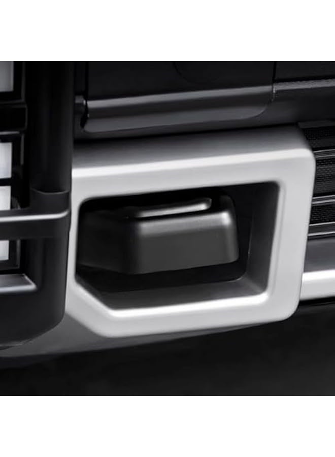 Topleo Fit for Chery Jetour Travellar, T2 2023 2024 2025 Car Exterior Accessories Front Trailer Hitch Towing Hook Decor Cover Trim ABS 2pcs (Matte Black) - Image 3